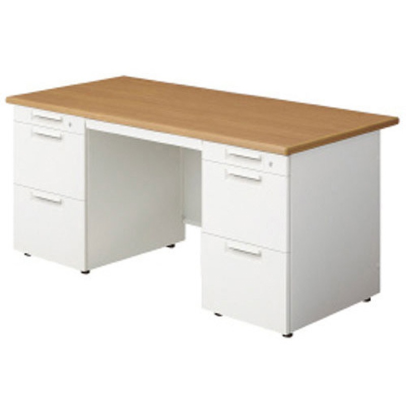 LE-157A-33 T2/W4 デスク リード 両袖机(A-3段袖×A-3段袖)(組立サービス付き) プラス[家具] 組立・設置・取付