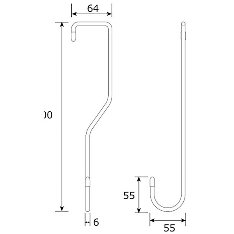 95301 カーポート・ベランダフック ハイロジック 耐荷重20kg