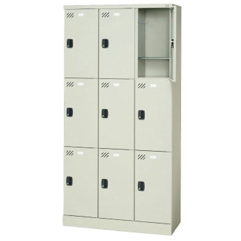 KL-H33K LGY 多人数用ロッカー プラス[家具] 組立・設置・取付 エルグレー色 シリンダー錠 人数9人用   KL-H33K LGY