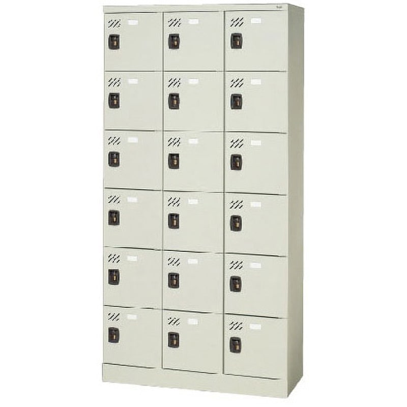 KL-H36N LGY 多人数用ロッカー プラス(家具) 組立・設置・取付 南京錠対応 エルグレー色 人数18人用   KL-H36N LGY書庫・金庫・ロッカー