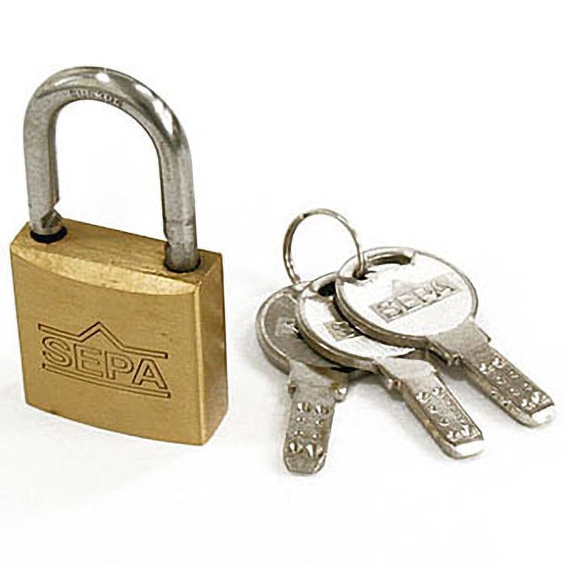 G-250 ディンプルシリンダー南京錠 ハイロジック キー式 真鍮製 呼び