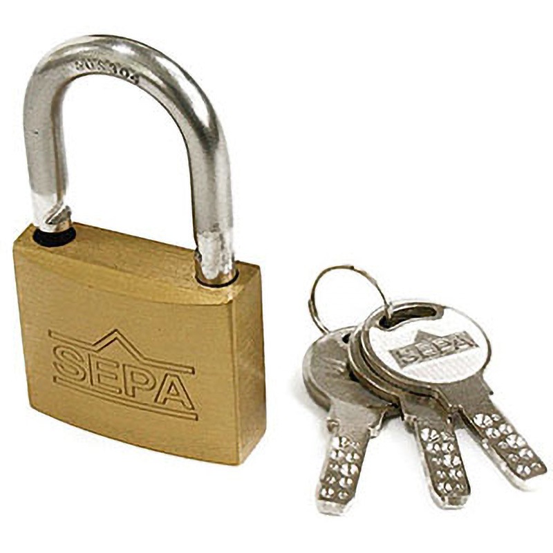 G-252 ディンプルシリンダー南京錠 ハイロジック キー式 真鍮製 呼び