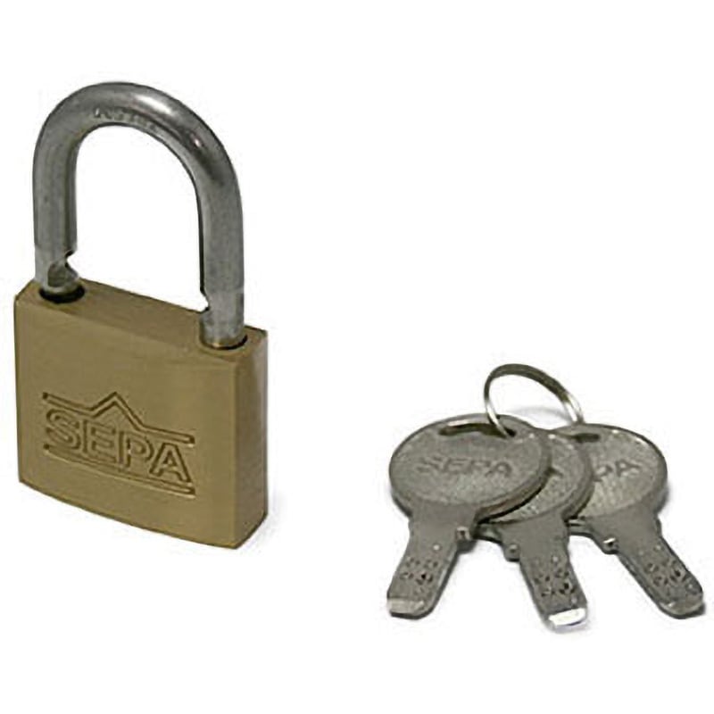 G-260 ディンプルシリンダー南京錠 ハイロジック キー式 真鍮製 1個 G