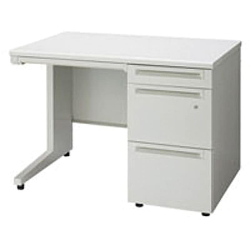 UJ-107A-3 WS/W4 UJデスク 片袖机 シリンダー錠タイプ(組立サービスなし) プラス[家具] 幅1000mm