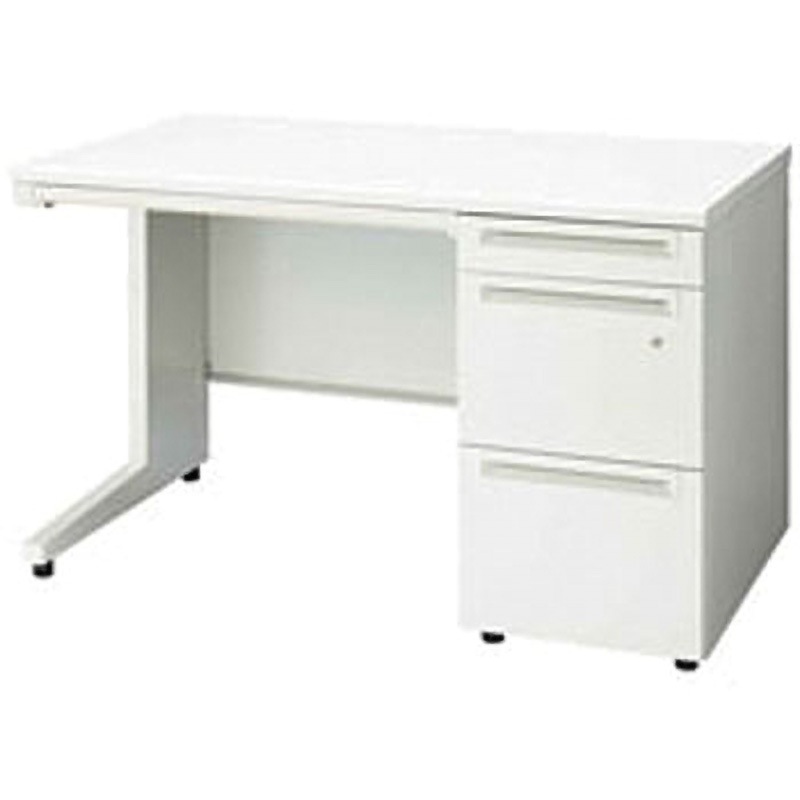 UJ-127A-3 WS/W4 UJデスク 片袖机 シリンダー錠タイプ(組立サービスなし) プラス[家具] 幅1200mm
