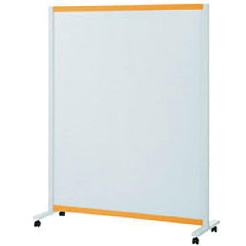 VSC-1215NK-OR パーティションホワイトボード(組立サービスなし) プラス[家具] キャスタータイプ オレンジ色 質量17kg 高さ1600mm  VSC-1215NK-OR