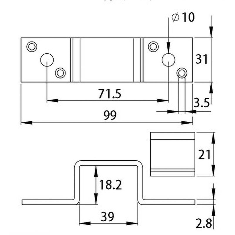 F-764 角バンド合せ ハイロジック 厚さ2.8mm 1個 F-764 - 【通販