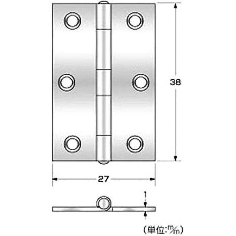 蝶子 P-603 角蝶番 ハイロジック 幅27mm長さ38mm 1袋(2枚) P-603 【通販