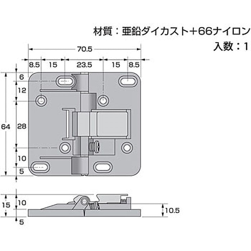 蝶 KZ-245 折戸蝶番 1個 ハイロジック 【通販モノタロウ】