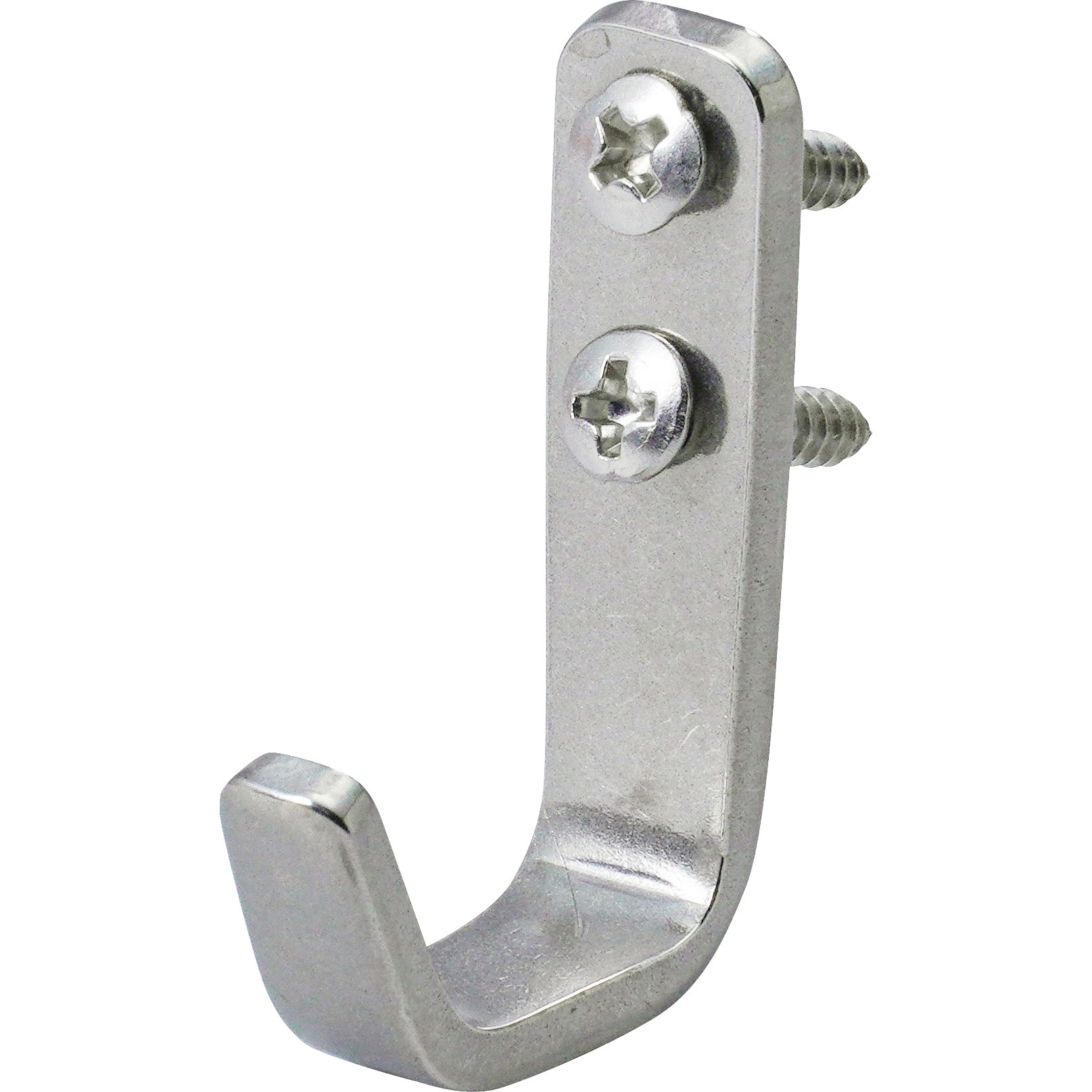 FF-002 ステンレス角型Jフック シロクマ 耐荷重10kg 奥行27mm高さ37mm