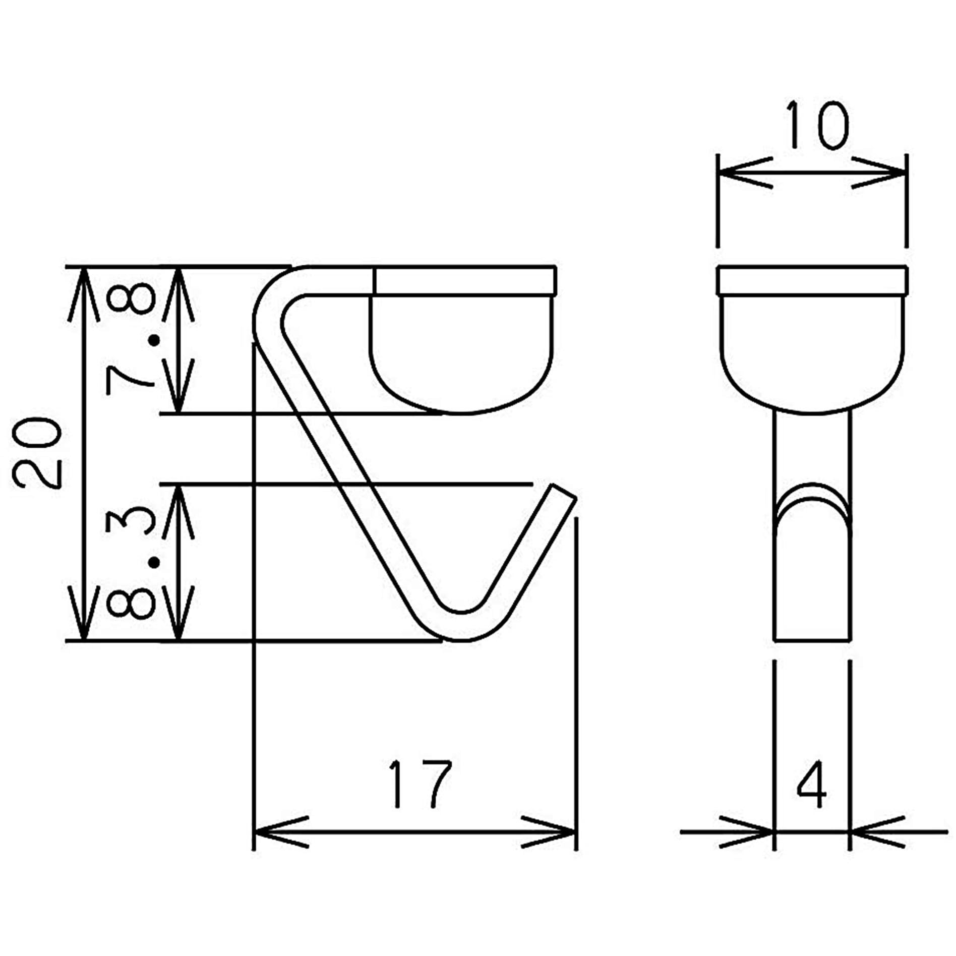 MJ-020E Jフック セミトライアングル マジッククロス8 耐荷重2.7(天井使用時)kg 1パック(2個) MJ-020E - 【通販モノタロウ】