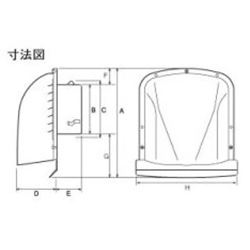 UK-MZEV150B-MG ステンレス製 M型フード付ガラリ 1個 宇佐美工業