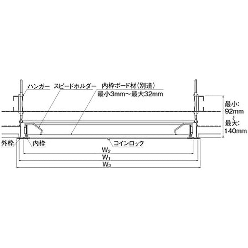 CDZ45 天井点検口(デラックスタイプ) ダイケン 開口寸法454mm