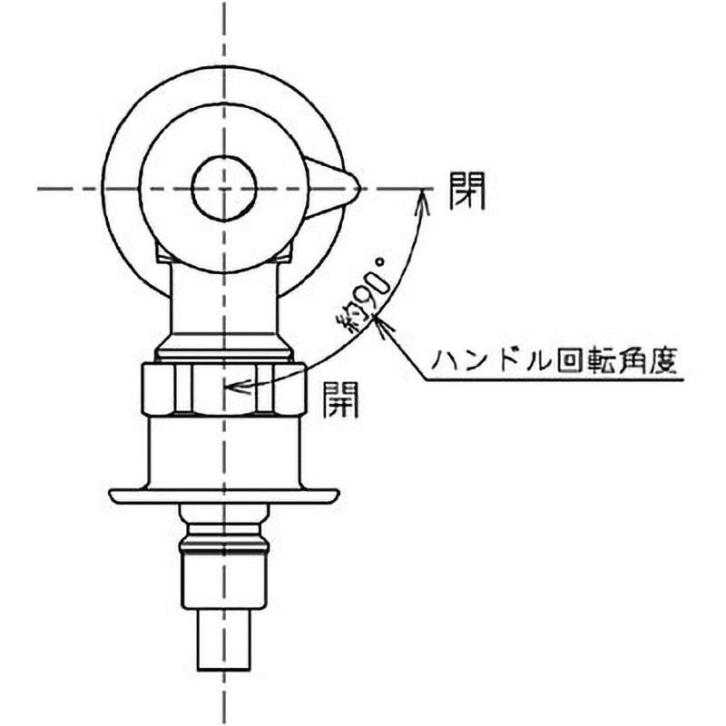 TW11R ピタットくん露出タイプ(壁給水タイプ) 緊急止水弁付横水栓 TOTO 