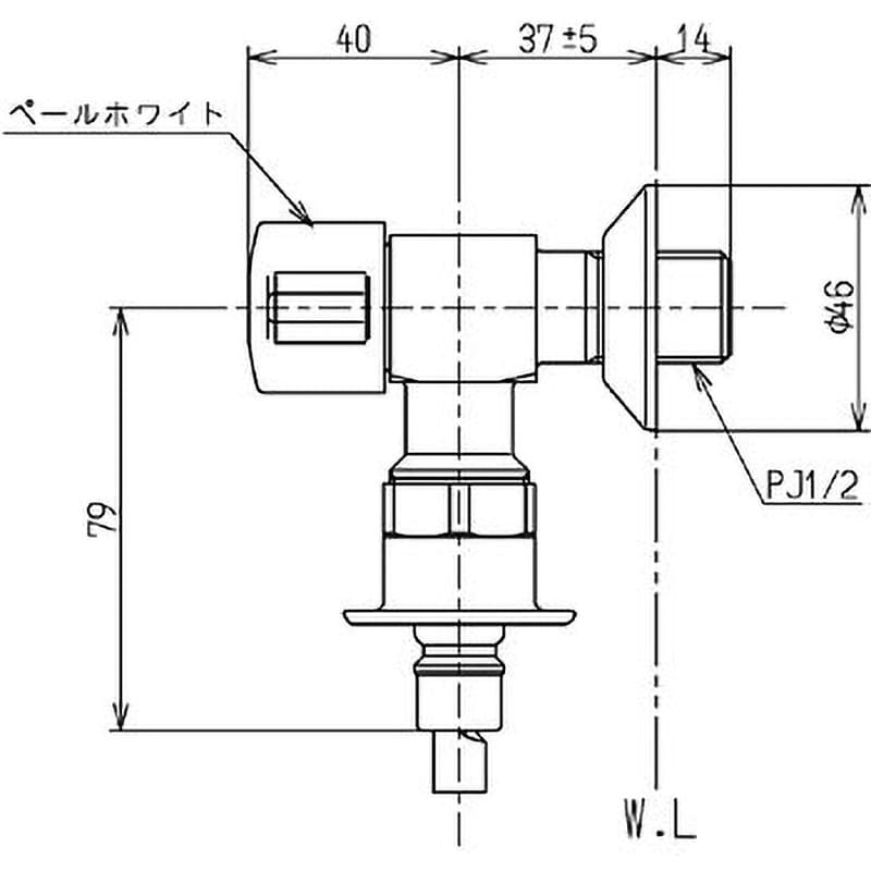 TW11R ピタットくん露出タイプ(壁給水タイプ) 緊急止水弁付横水栓 TOTO 対応 呼び径13mm TW11R - 【通販モノタロウ】