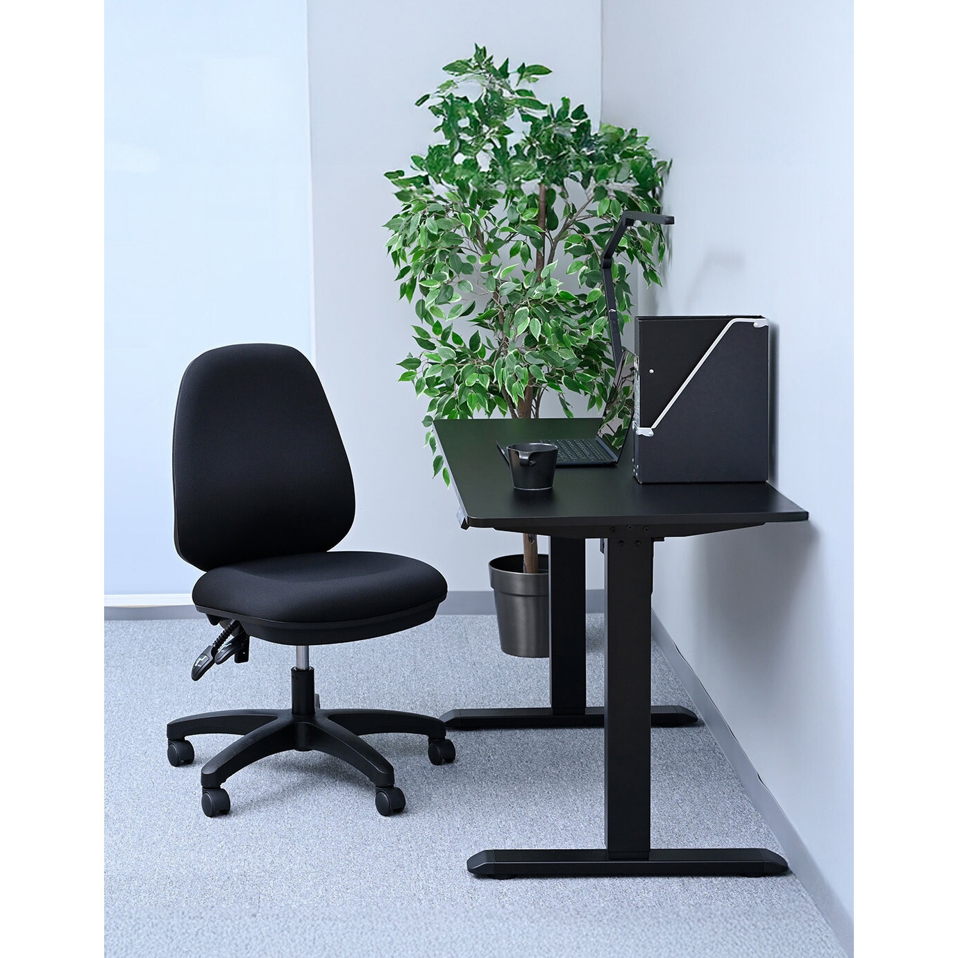 BOC-308A(BK) オフィスチェア パソコンチェア 布張り リクライニング