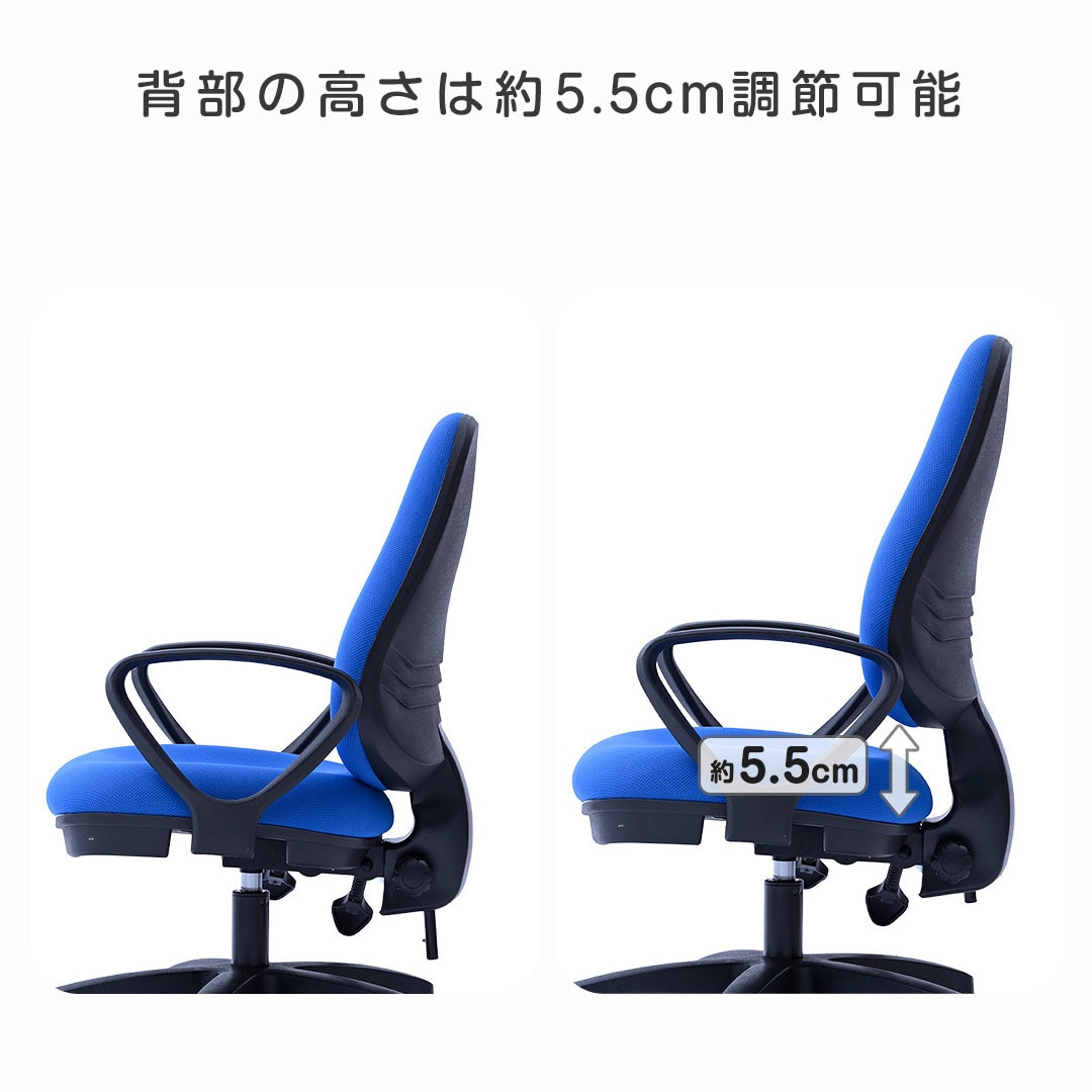 週末値下 新品 箱入り オフィスチェア 山善 ロッキング BOC-308 BOC-308(NV) オフィスチェア パソコンチェア 布張り リクライニング