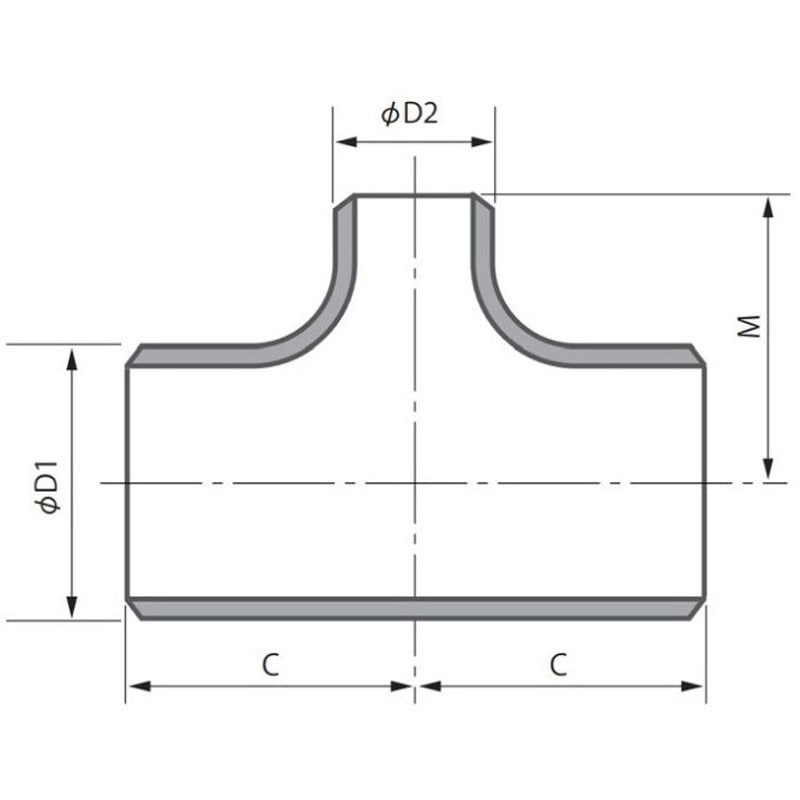 シロS/80RT-150AX125A 白 PT370 S/80 異径チーズ 1個 淡路マテリア 【通販モノタロウ】