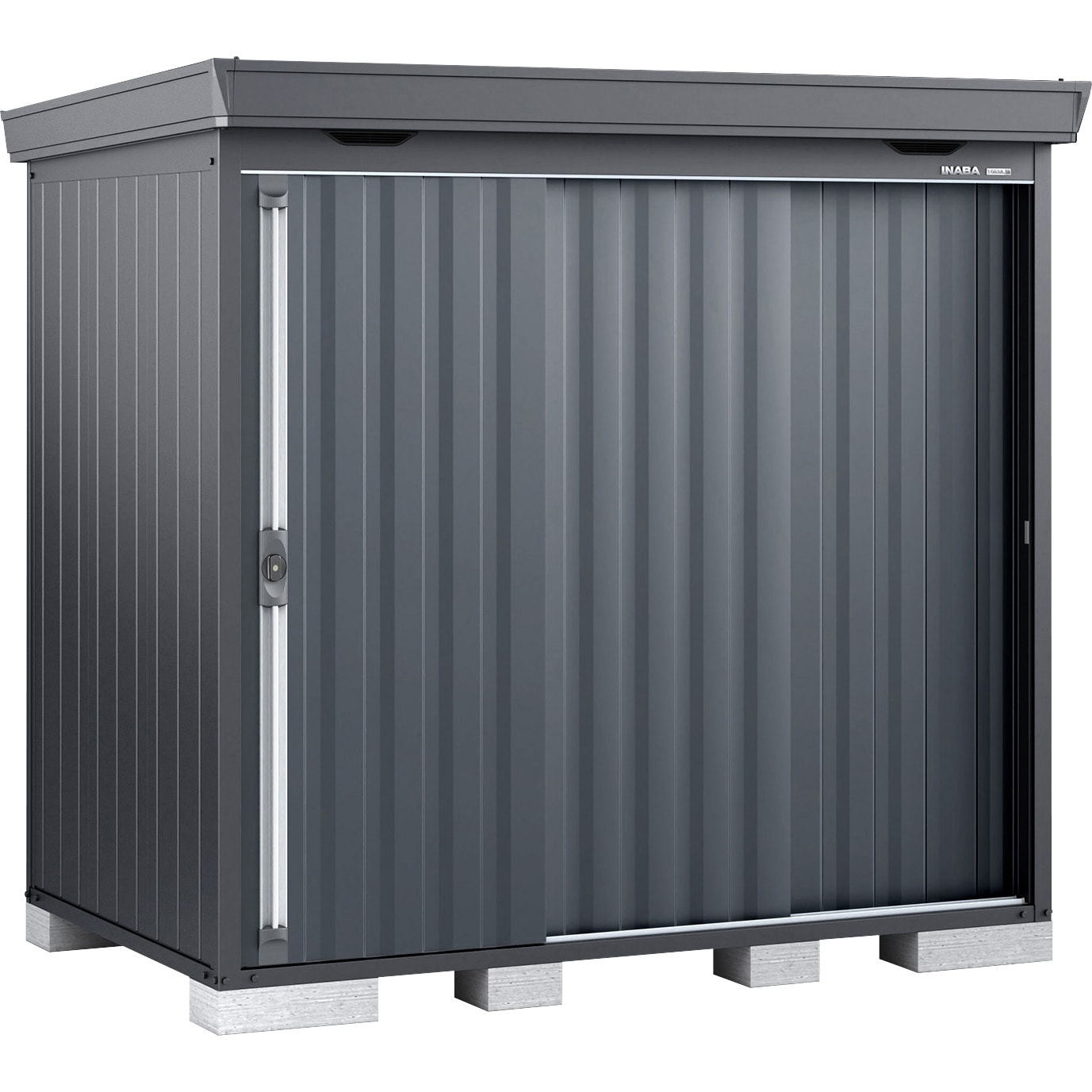 FS-2214SF一般型 CG 中型物置 フォルタ フランネルグレー(本体色) イナバ 一般型 間口2210mm奥行1370mm高さ2085mm