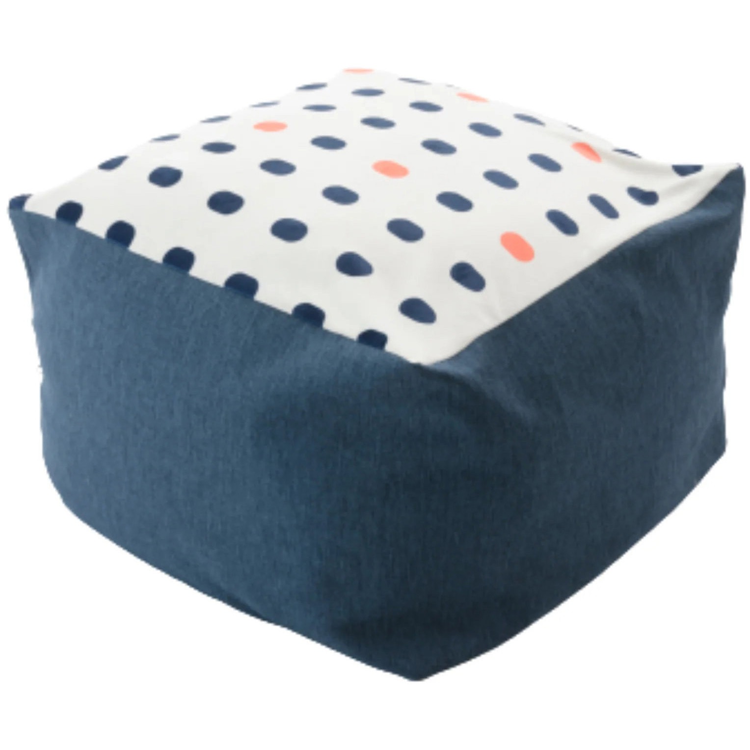 A601a-626BL/674SSM 人をダメにするソファ QUBE セルタン セサミ×インディゴブルー色 高さ37.5cm幅72.5cm奥行き69.5cm