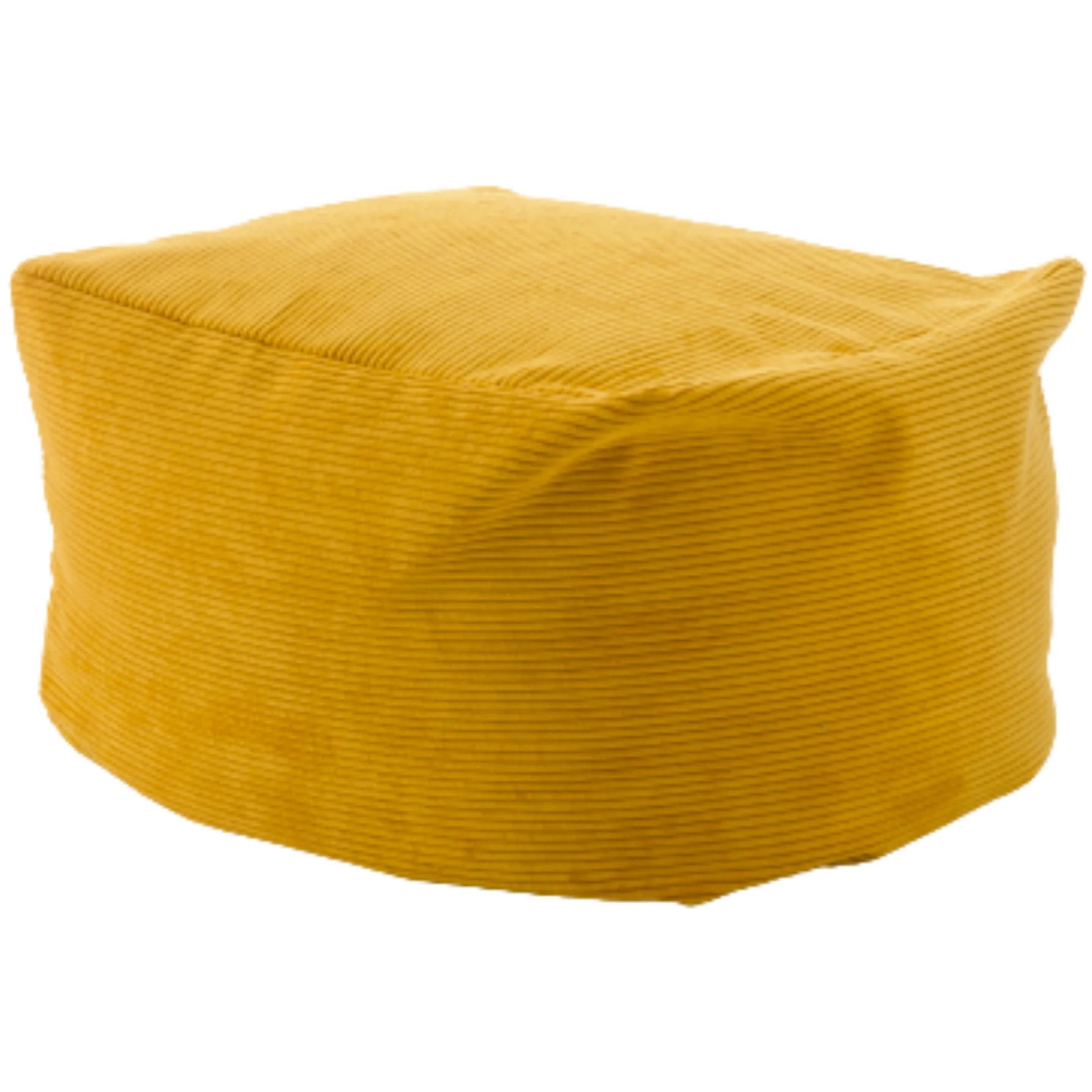 A601a-684YE 人をダメにするソファ QUBE セルタン コーデュロイマスタード色 高さ37.5cm幅72.5cm奥行き69.5cm