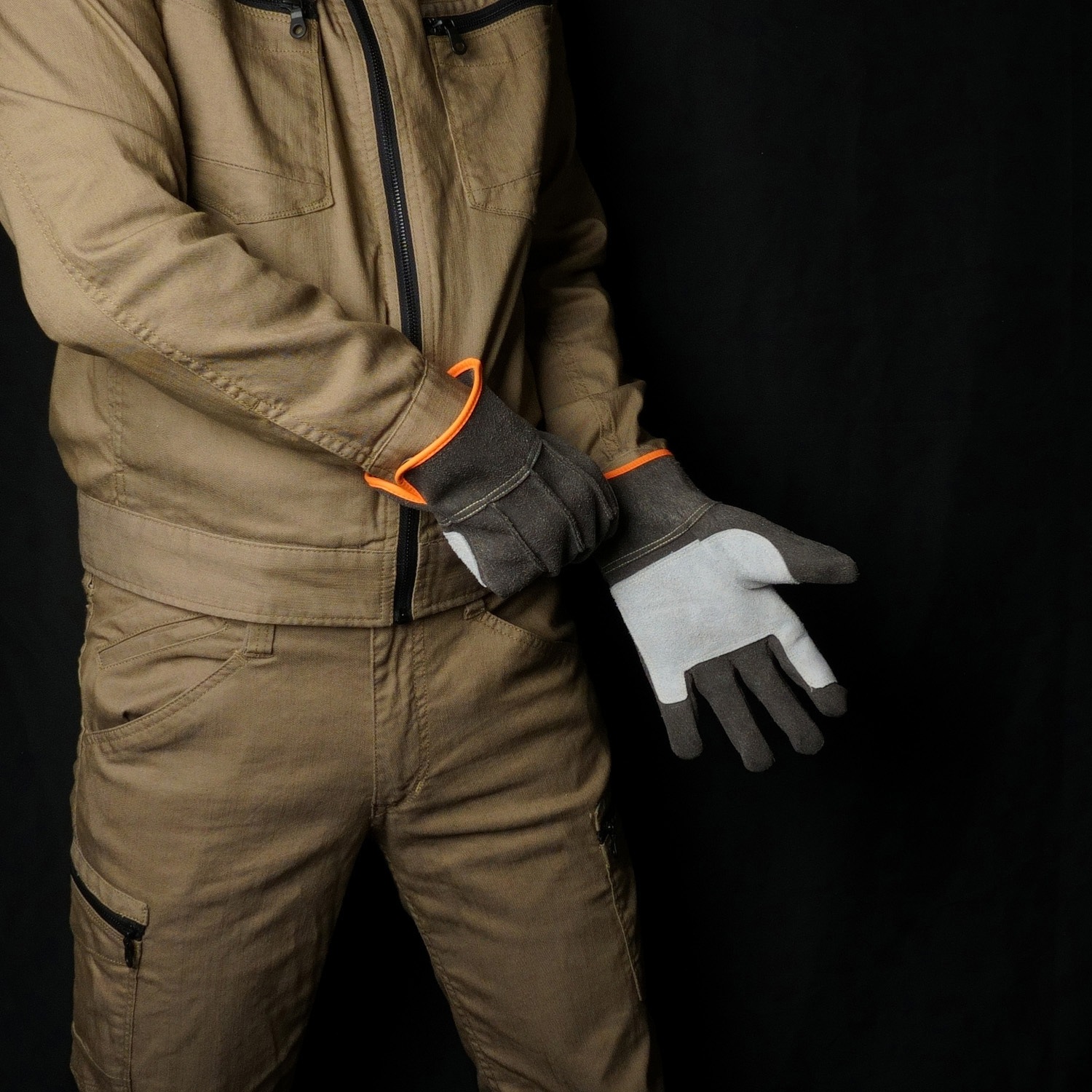 AG6540 合成皮革手袋 カワテック 外縫い 牛床アテ付 ACE GLOVE(エース