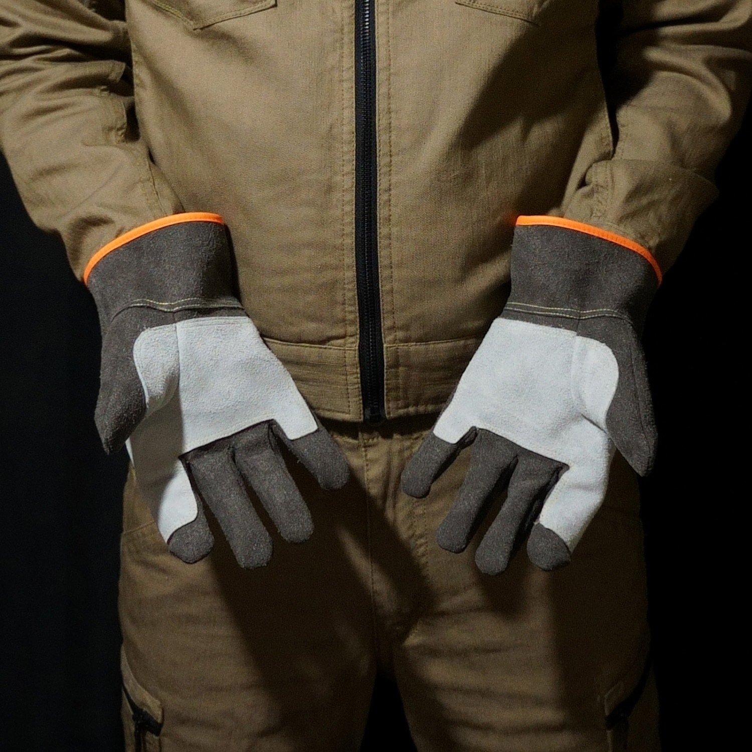 AG6540 合成皮革手袋 カワテック 外縫い 牛床アテ付 ACE GLOVE(エース