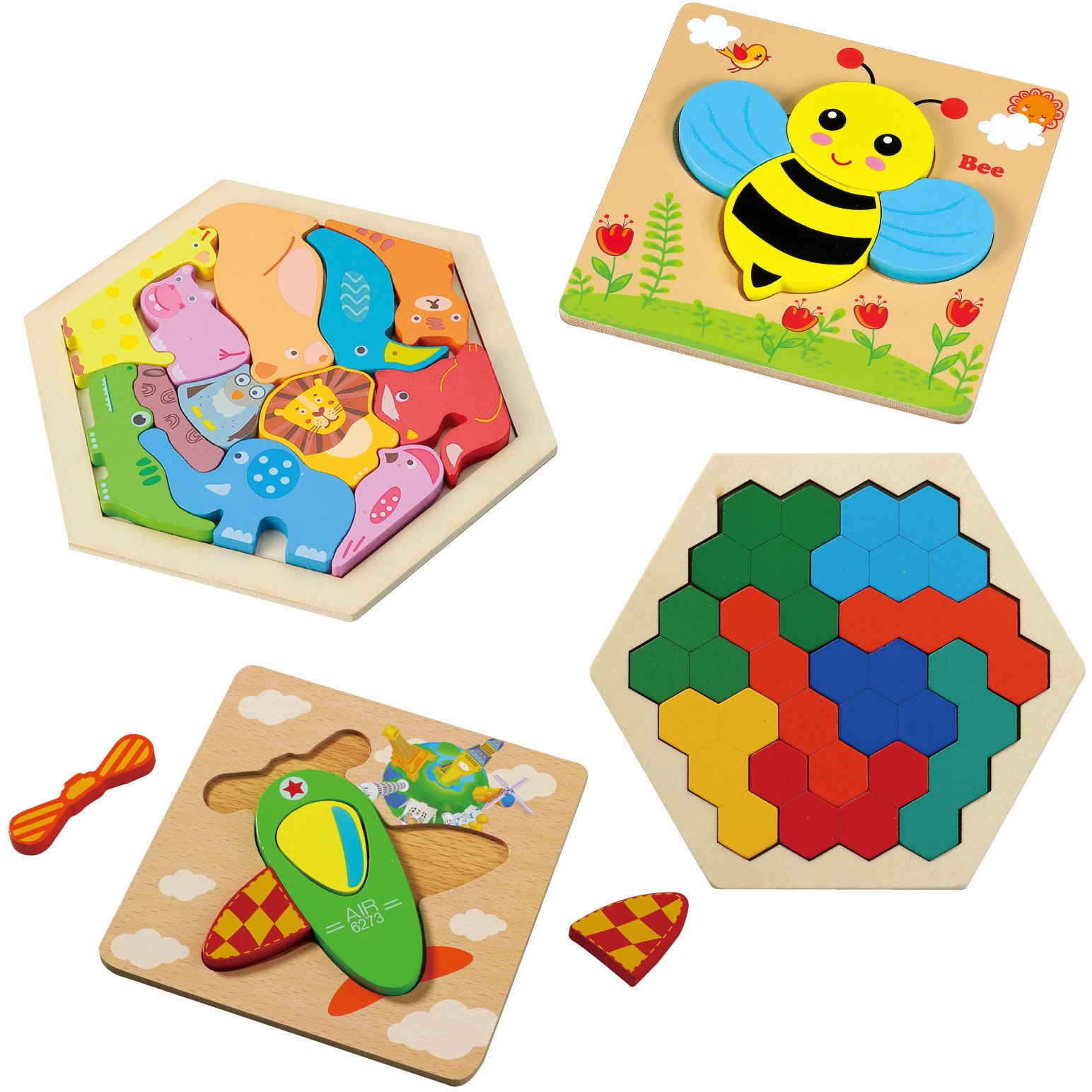 75738 いろかたち木製パズルセット 1セット アーテック[学校教材・教育玩具] 【通販モノタロウ】