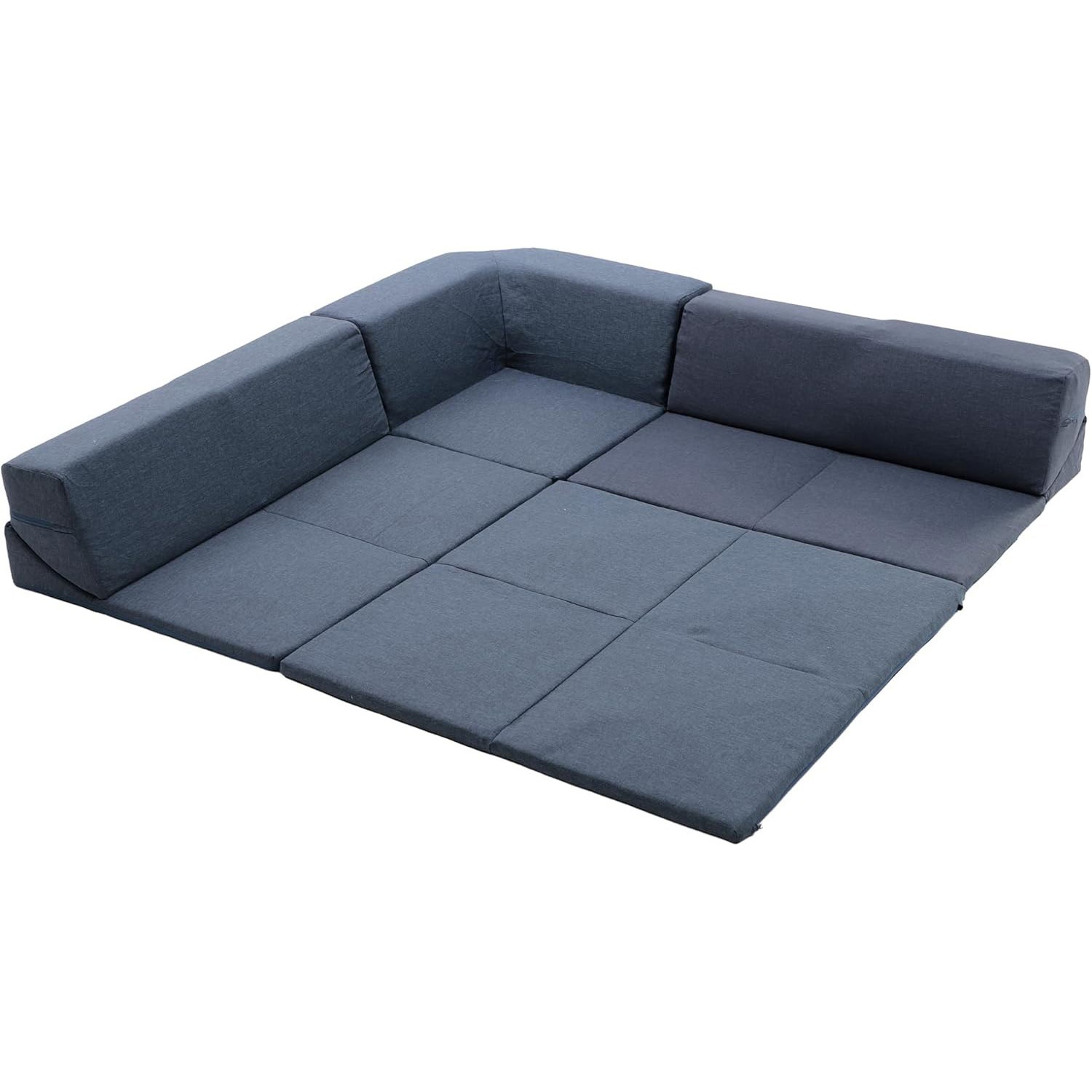 A848a-a-612DBL ローソファ4点セット セルタン デニム調インディゴブルー色 高さ30cm幅168cm奥行き168cm  A848a-a-612DBL 25,485円