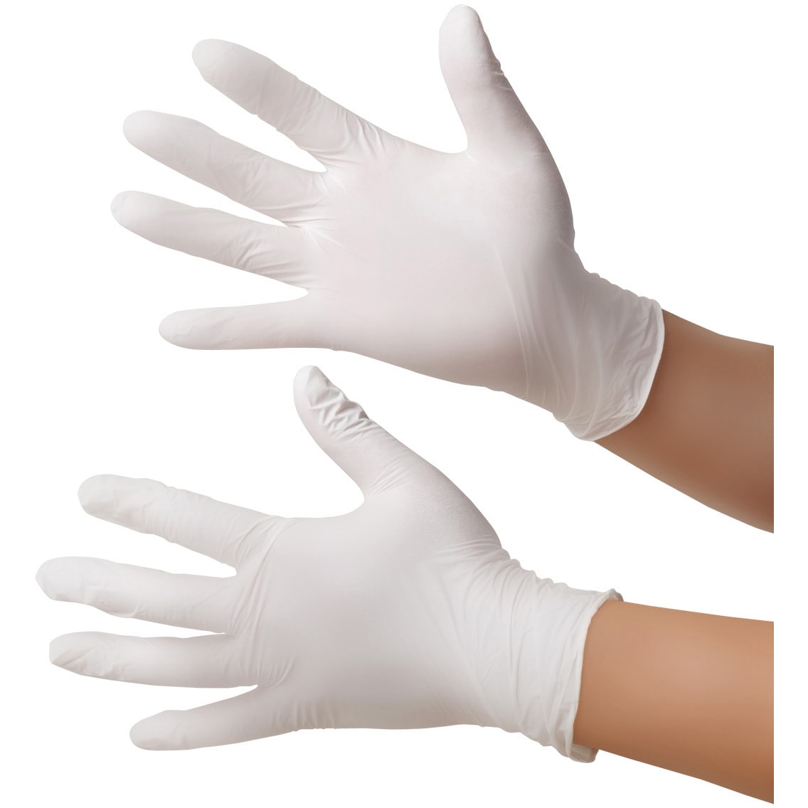 AG7235 ニトリル手袋 ホワイト 薄手 粉なし ACE GLOVE(エースグローブ