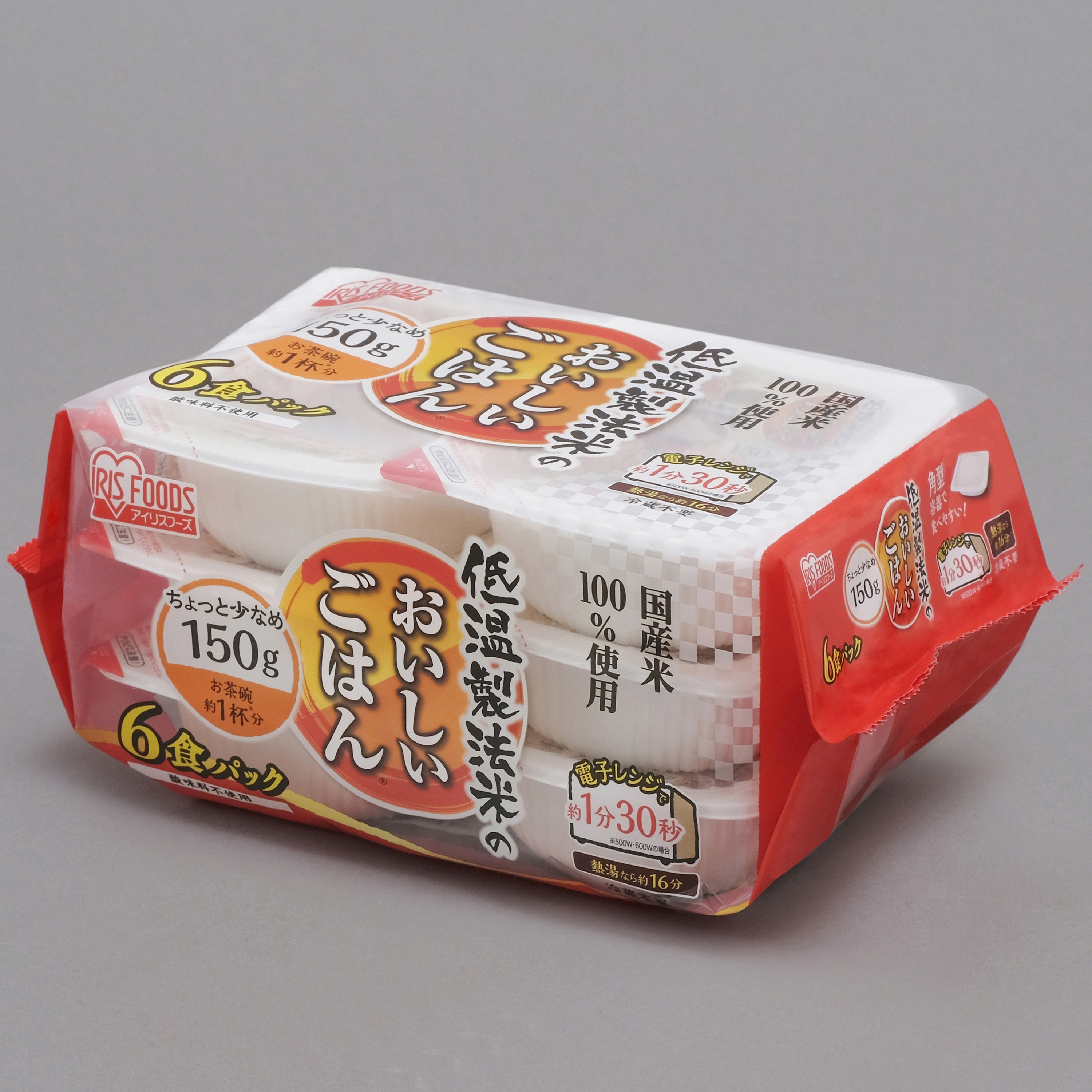 150g×6P ×4 (ケース)低温製法米のおいしいごはん国産米100% 角型