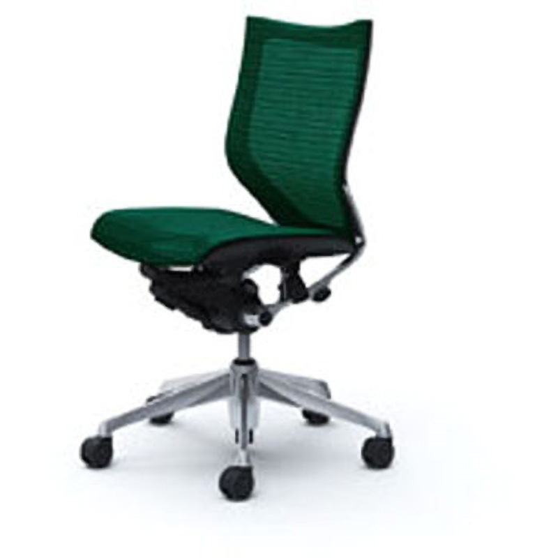 CP33AR-FEH5 オフィスシーティング バロン 肘無 ローバック 背スタンダードメッシュ オカムラ(岡村製作所) ダークグリーン色   CP33AR-FEH5