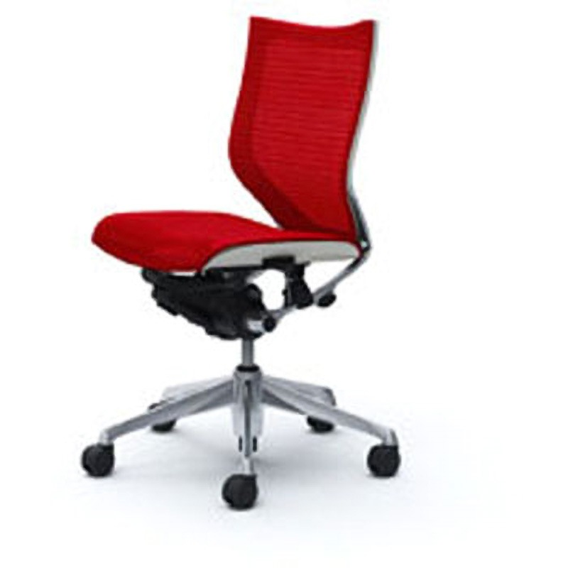 CP33AW-FDH9 オフィスシーティング バロン 肘無 ローバック 背スタンダードメッシュ オカムラ(岡村製作所) レッド色   CP33AW-FDH9