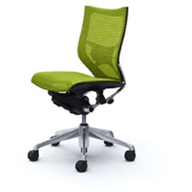 CP33AS-FDH6 オフィスシーティング バロン 肘無 ローバック 背スタンダードメッシュ オカムラ(岡村製作所) ライムグリーン色   CP33AS-FDH6