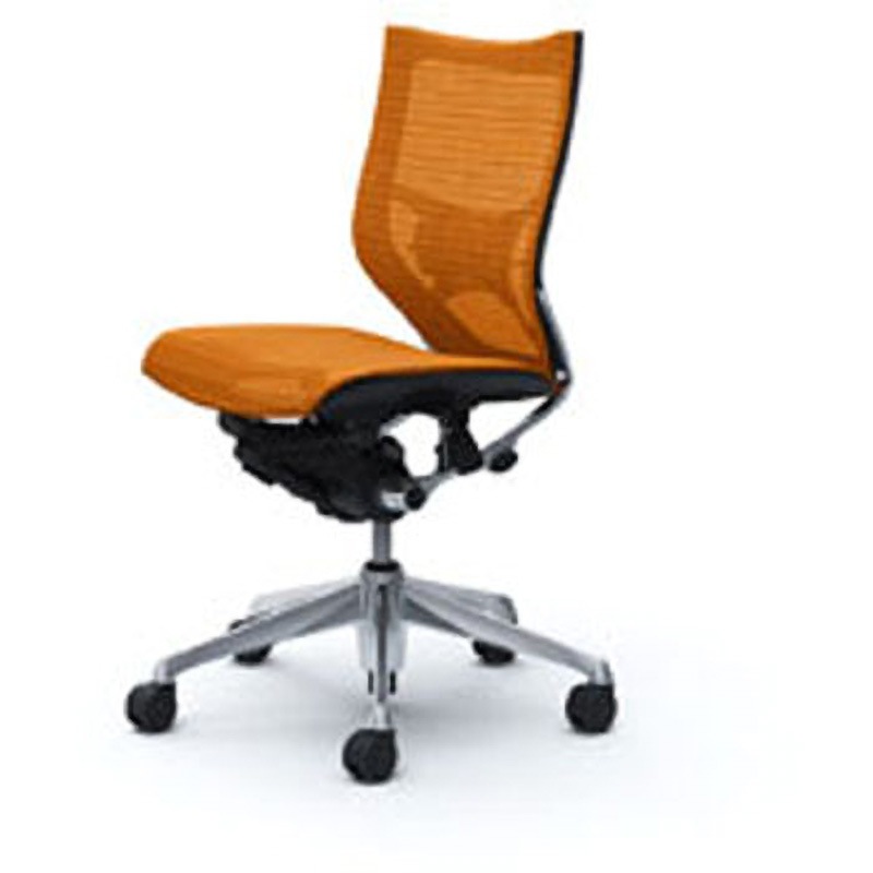 CP33AS-FDH8 オフィスシーティング バロン 肘無 ローバック 背スタンダードメッシュ オカムラ(岡村製作所) オレンジ色   CP33AS-FDH8