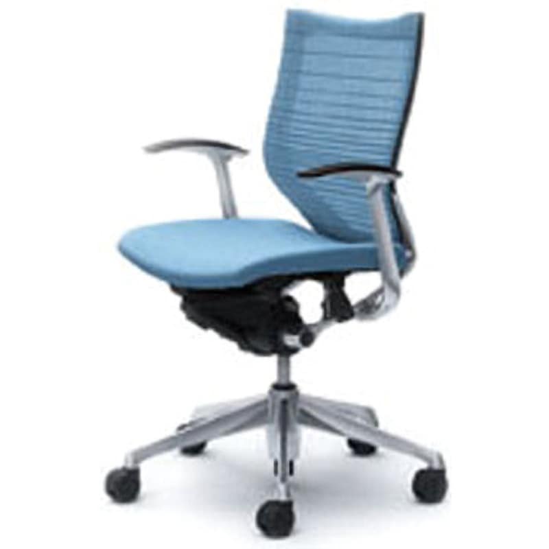 CP43BR-FGR4 オフィスシーティング バロン 固定肘 ローバック 背グラデーションサポートメッシュ オカムラ(岡村製作所) 肘掛あり アクアブルー色   CP43BR-FGR4 98,890円