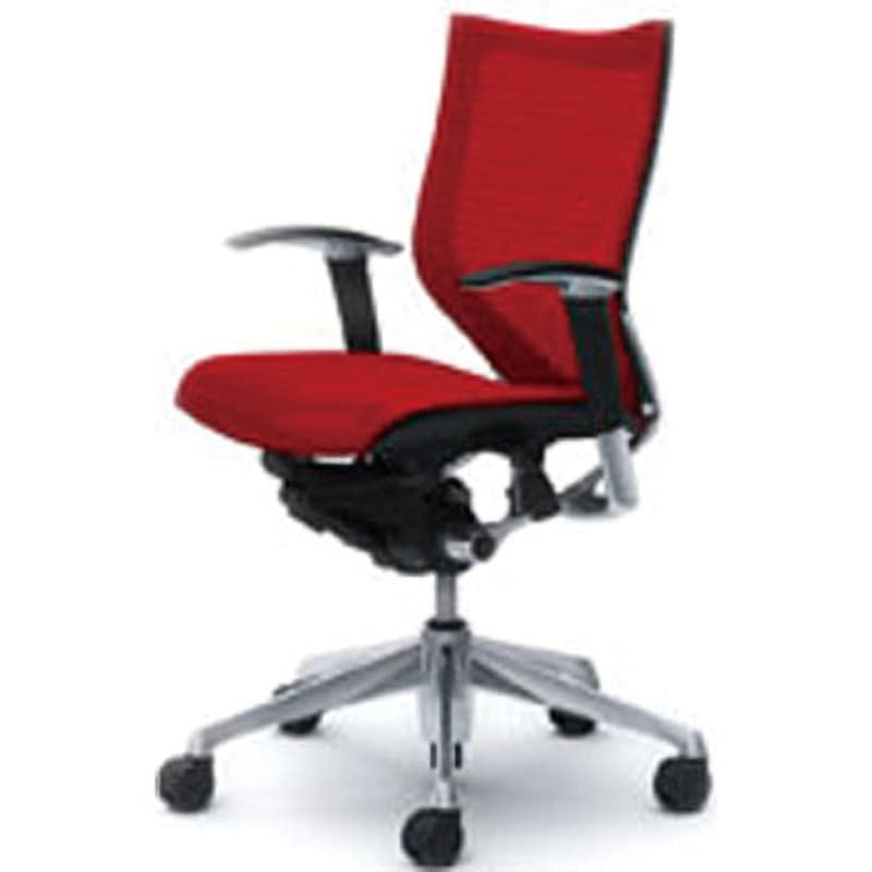 CP83AR-FDH9 オフィスシーティング バロン 可動肘 ローバック 背スタンダードメッシュ オカムラ(岡村製作所) 肘掛あり 材質アルミダイキャスト脚 ポリッシュ ハンガーなし   CP83AR-FDH9