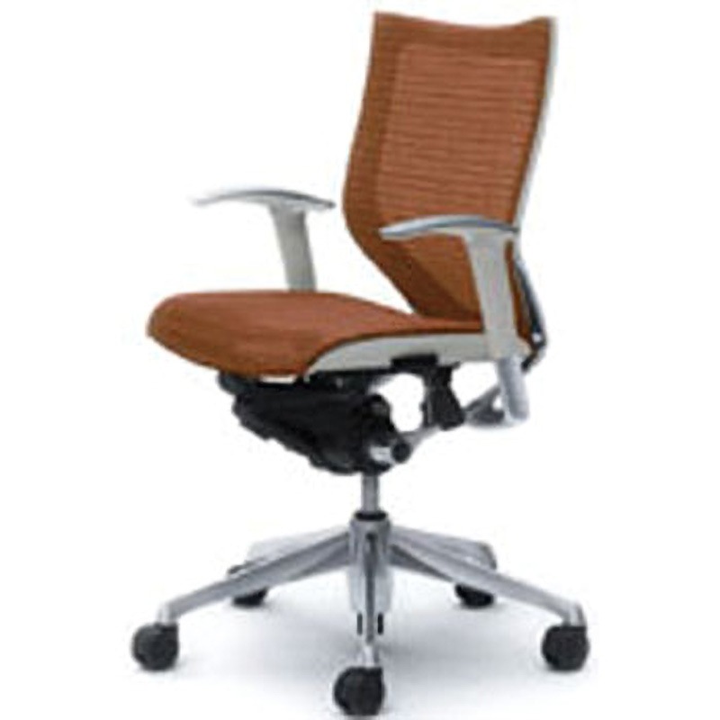 CP83AW-FEH8 オフィスシーティング バロン 可動肘 ローバック 背スタンダードメッシュ オカムラ(岡村製作所) 肘掛あり 材質アルミダイキャスト脚 ポリッシュ ハンガーなし   CP83AW-FEH8