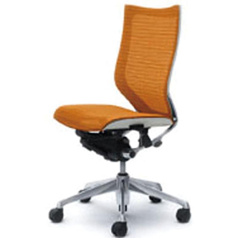CP35AW-FDH8 オフィスシーティング バロン 肘無 ハイバック 背スタンダードメッシュ オカムラ(岡村製作所) オレンジ色   CP35AW-FDH8