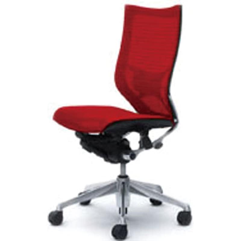 CP35AS-FDH9 オフィスシーティング バロン 肘無 ハイバック 背スタンダードメッシュ オカムラ(岡村製作所) レッド色   CP35AS-FDH9