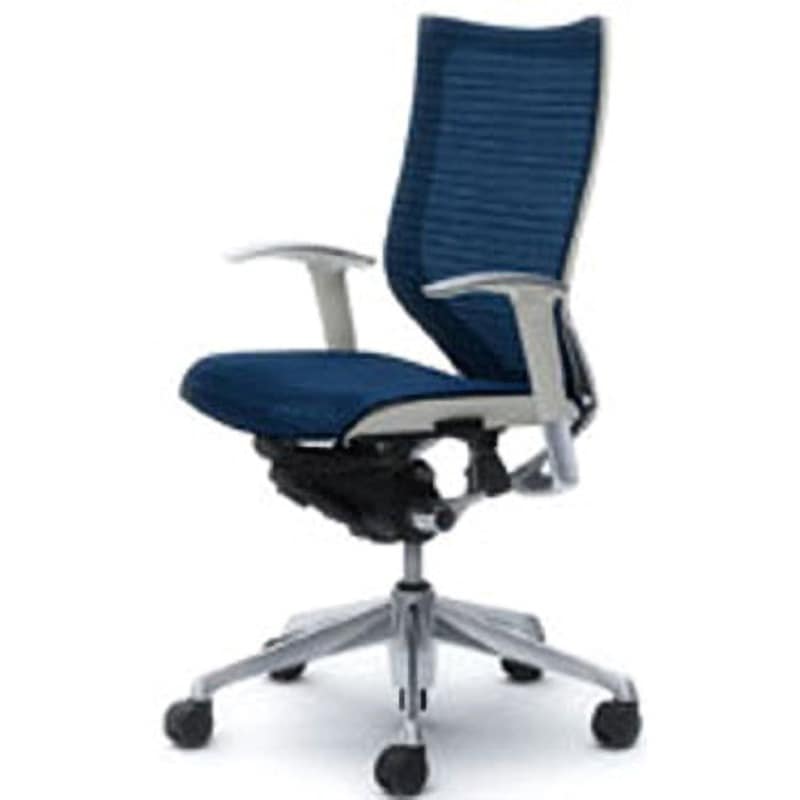 CP85AW-FEH4 オフィスシーティング バロン 可動肘 ハイバック 背スタンダードメッシュ オカムラ(岡村製作所) 肘掛あり ミディアムブルー色   CP85AW-FEH4