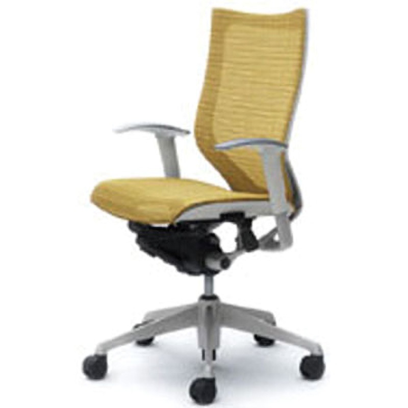 CP85CW-FEH7 オフィスシーティング バロン 可動肘 ハイバック 背スタンダードメッシュ オカムラ(岡村製作所) 肘掛あり ベージュ色   CP85CW-FEH7