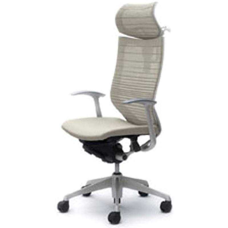 CP42DW-FGR2 オフィスシーティング バロン 固定肘 EXハイバック 可動ヘッドレスト 背グラデーションサポートメッシュ 1脚 オカムラ(岡村製作所) 【通販モノタロウ】