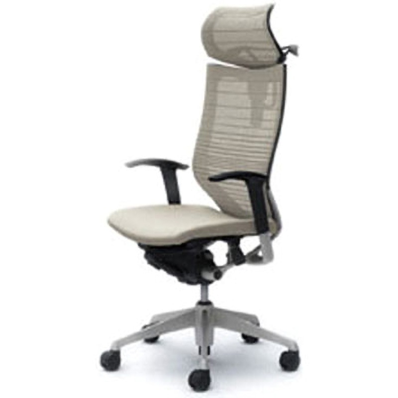 CP82DR-FGR2 オフィスシーティング バロン 可動肘 EXハイバック 可動ヘッドレスト 背グラデーションサポートメッシュ 1脚 オカムラ(岡村製作所) 【通販モノタロウ】