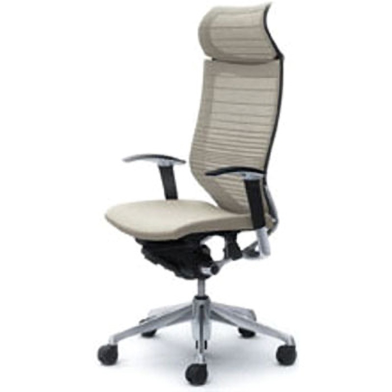 CP87BR-FGR2 オフィスシーティング バロン 可動肘 EXハイバック 固定ヘッドレスト 背グラデーションサポートメッシュ 1脚 オカムラ(岡村製作所) 【通販モノタロウ】