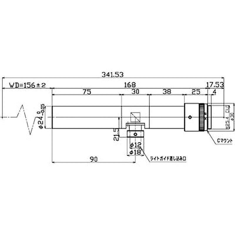 KCM-2D-156 物体側テレセントリックレンズ W.D.156mm Kenko(ケンコートキナー) マウントM25.4CU1 0.04(N.A.)   KCM-2D-156