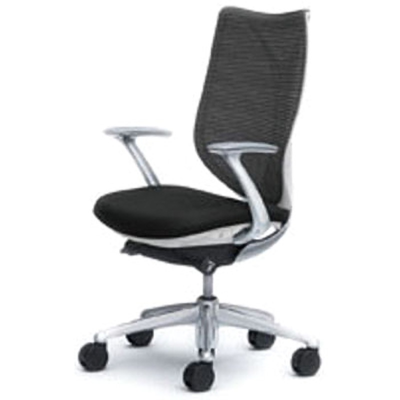 C843BW-FSY1 オフィスシーティング サブリナ スタンダード 固定肘 ハイバック オカムラ(岡村製作所) キャスターあり メッシュタイプ ホワイト   C843BW-FSY1