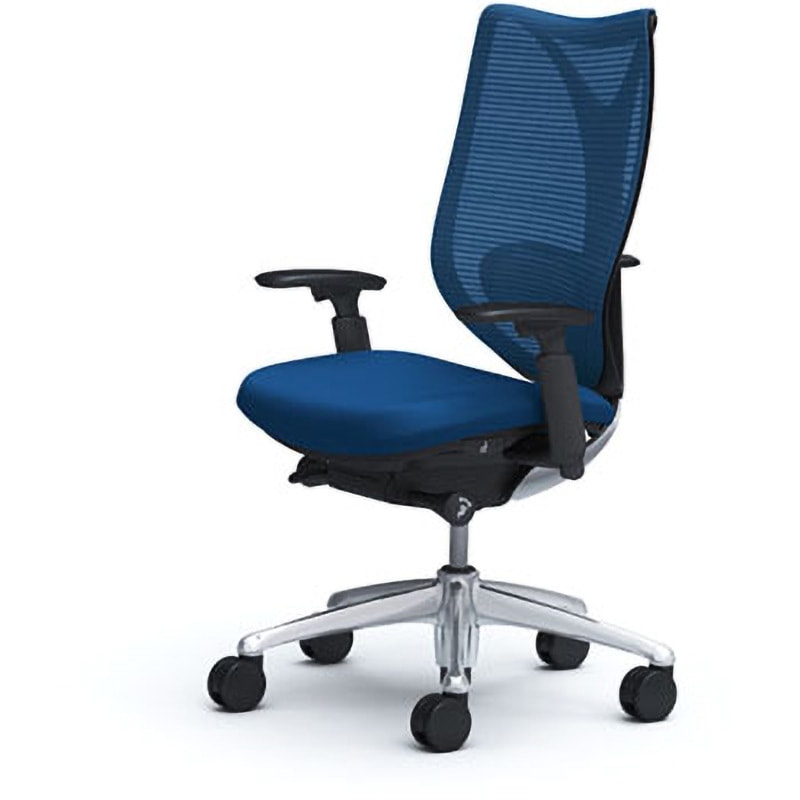 C853BX-FSY3 オフィスシーティング サブリナ スタンダード 可動肘 ハイバック オカムラ(岡村製作所) 肘掛あり メッシュタイプ ブラック ミディアムブルー色   C853BX-FSY3