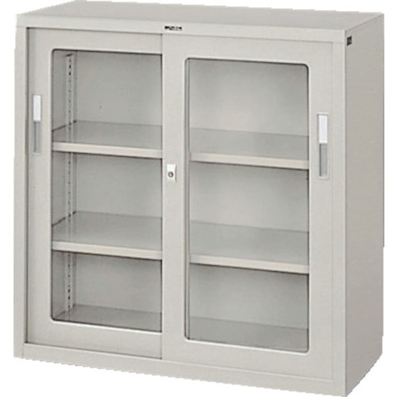 HG43-AW 引違い書庫(ガラス戸) ナイキ ウォームホワイト色