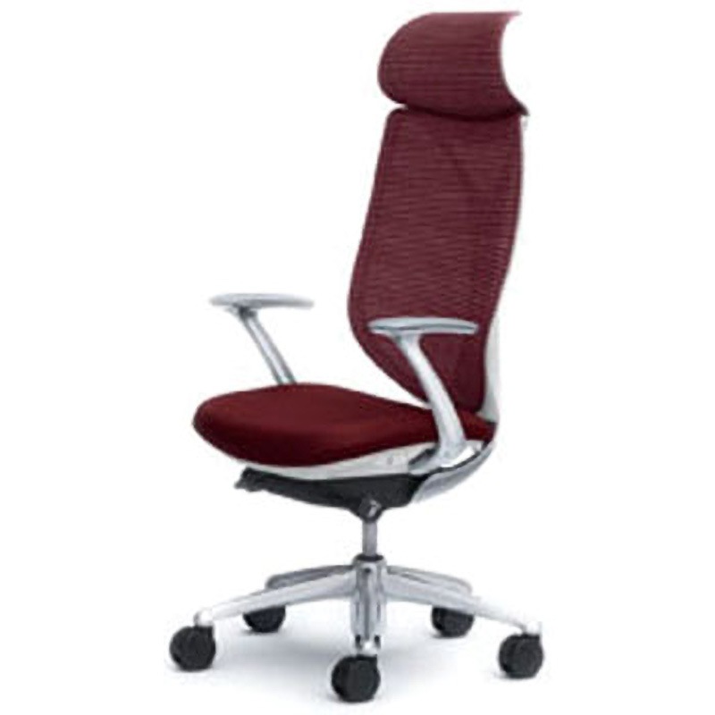 C845BW-FSY8 オフィスシーティング サブリナ スタンダード 固定肘 エクストラハイバック オカムラ(岡村製作所) 肘掛あり メッシュタイプ ホワイト ダークブラウン色   C845BW-FSY8